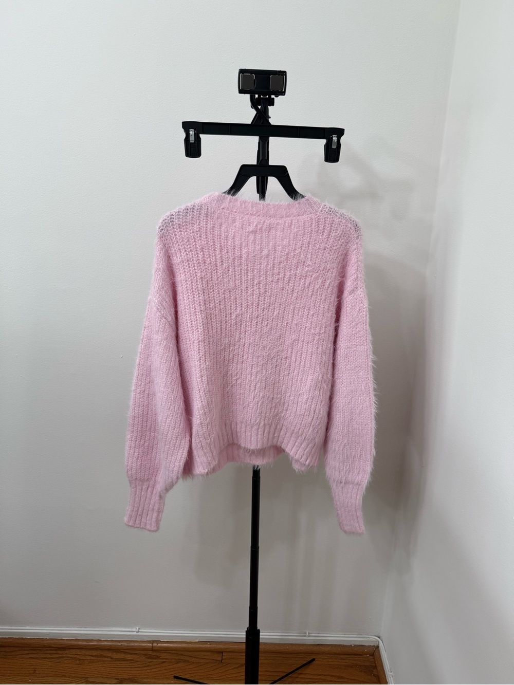 Altar'd State Soft Pink Fuzzy Crewneck Sweater - Picture 6 of 6